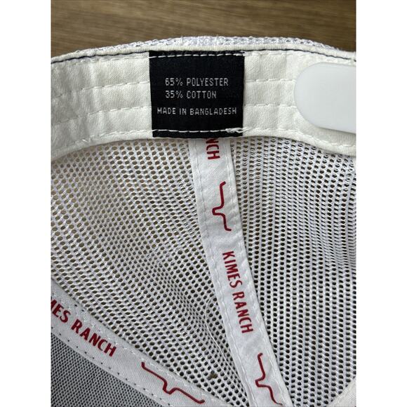 Kimes Ranch Hat Cap Snapback RWB American Flag Logo One Size Mesh Adjustable - Picture 6 of 7